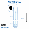 Loop Lock etiķetes 25 × 200 mm – 2 slāņu Loop Lock etiķetes 25 × 200 mm – 2 slāņu