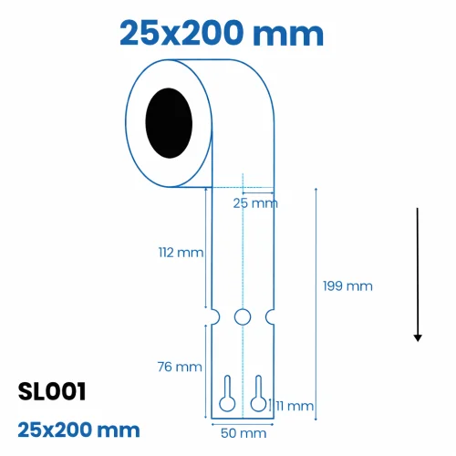 Loop Lock etiķetes 25 × 200 mm – 2 slāņu