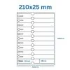 Izmērs 210 × 25 mm (K01)