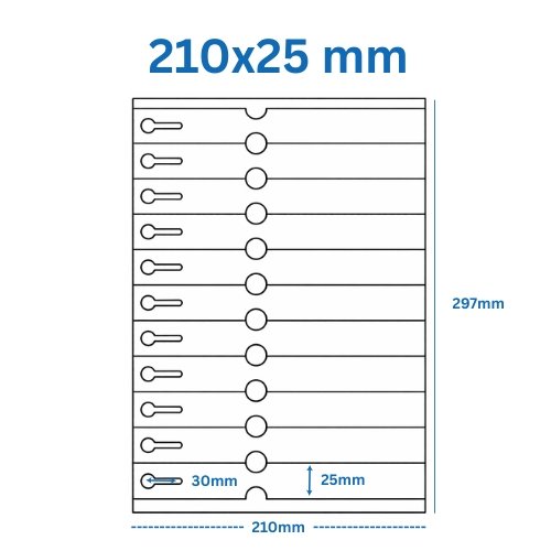 Izmērs 210 × 25 mm (K01) Izmērs 210 × 25 mm (K01)
