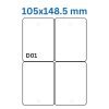 Lāzera etiķete 105 × 148,5 mm (D01) Lāzera etiķete 105 × 148,5 mm (D01)