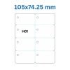 Lāzera etiķetes 105 × 74,25 mm (H01) Lāzera etiķetes 105 × 74,25 mm (H01)