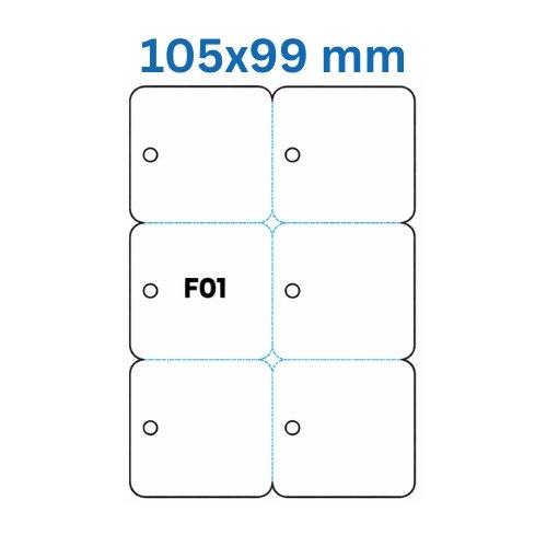 Lāzera etiķete 105 × 99 mm (F01) Lāzera etiķete 105 × 99 mm (F01)