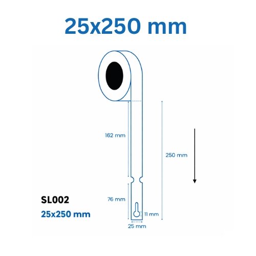 Loop Lock etiķetes 25 × 250 mm – 1 josla Loop Lock etiķetes 25 × 250 mm – 1 josla