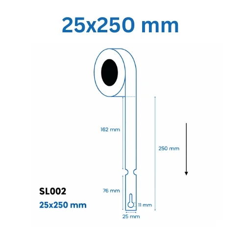 Loop Lock etiķetes 25 × 250 mm – 1 josla