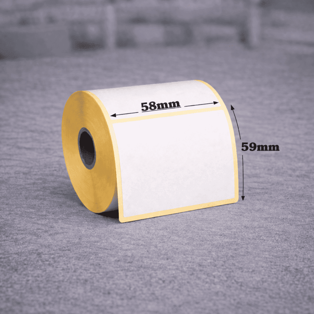 Termo TOP uzlīmes 58 x 59mm (1200gab rullī) x6 Termo TOP uzlīmes 58 x 59mm (1200gab rullī) x6