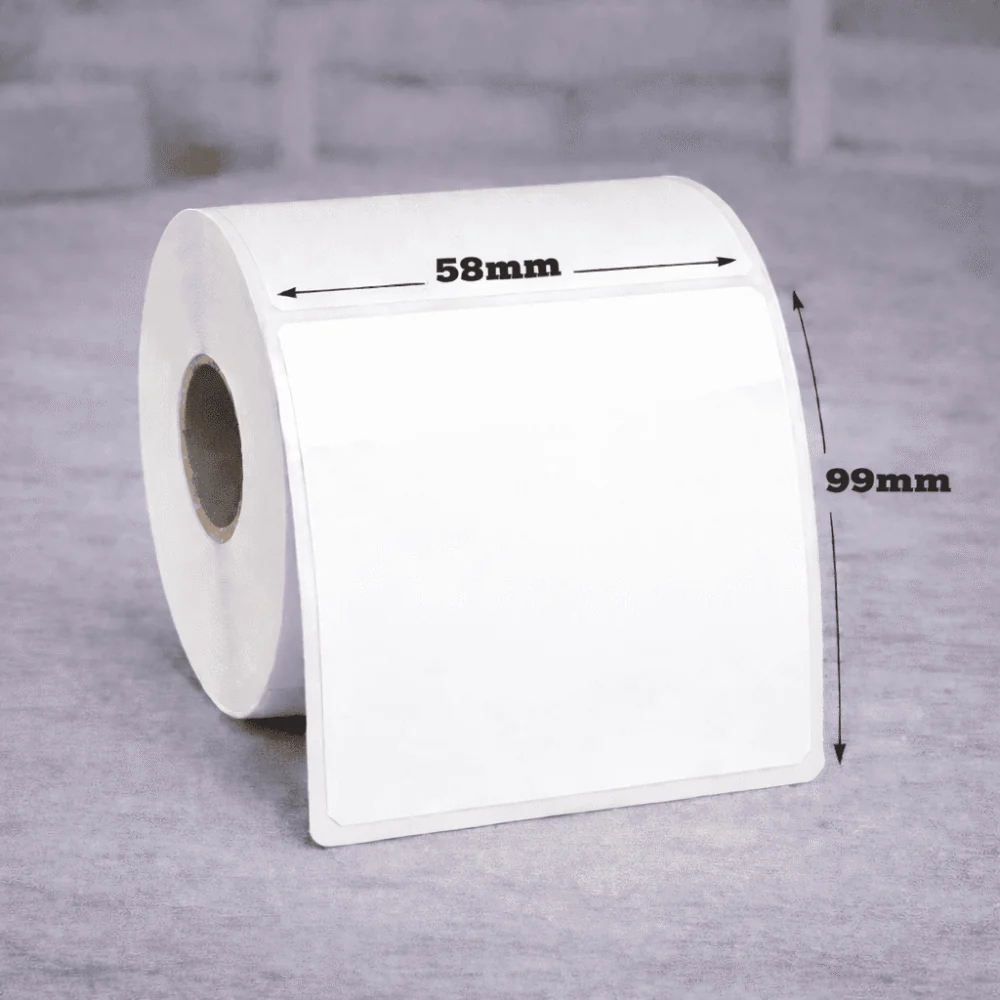 Semigloss uzlīmes 58 x 99mm (725gab rullī) x6