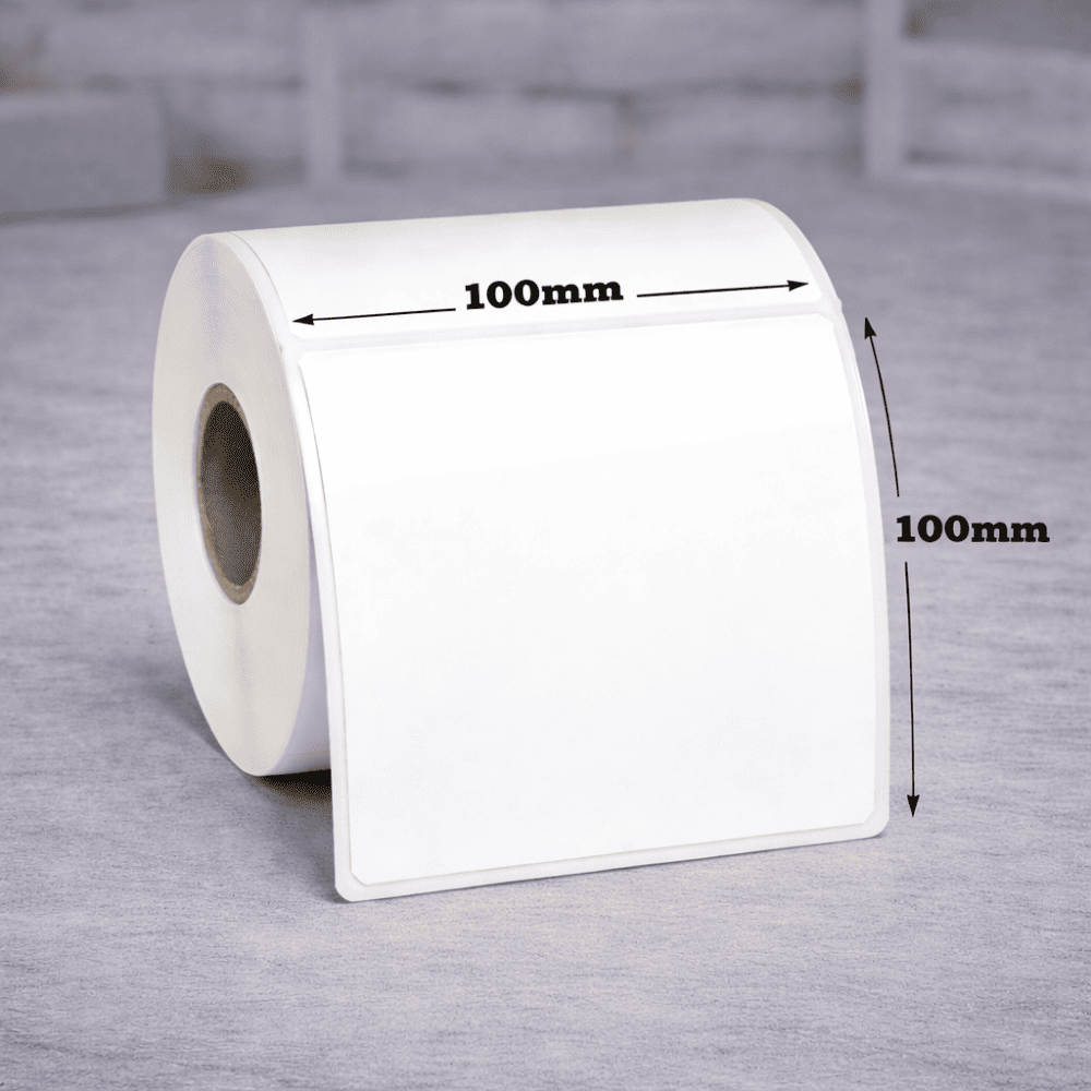 Polipropilēna uzlīmes 100 x 100mm (725gab rullī) x6 Polipropilēna uzlīmes 100 x 100mm (725gab rullī) x6