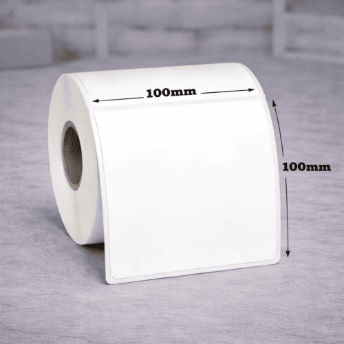 Polipropilēna uzlīmes 100 x 100mm (725gab rullī) x6