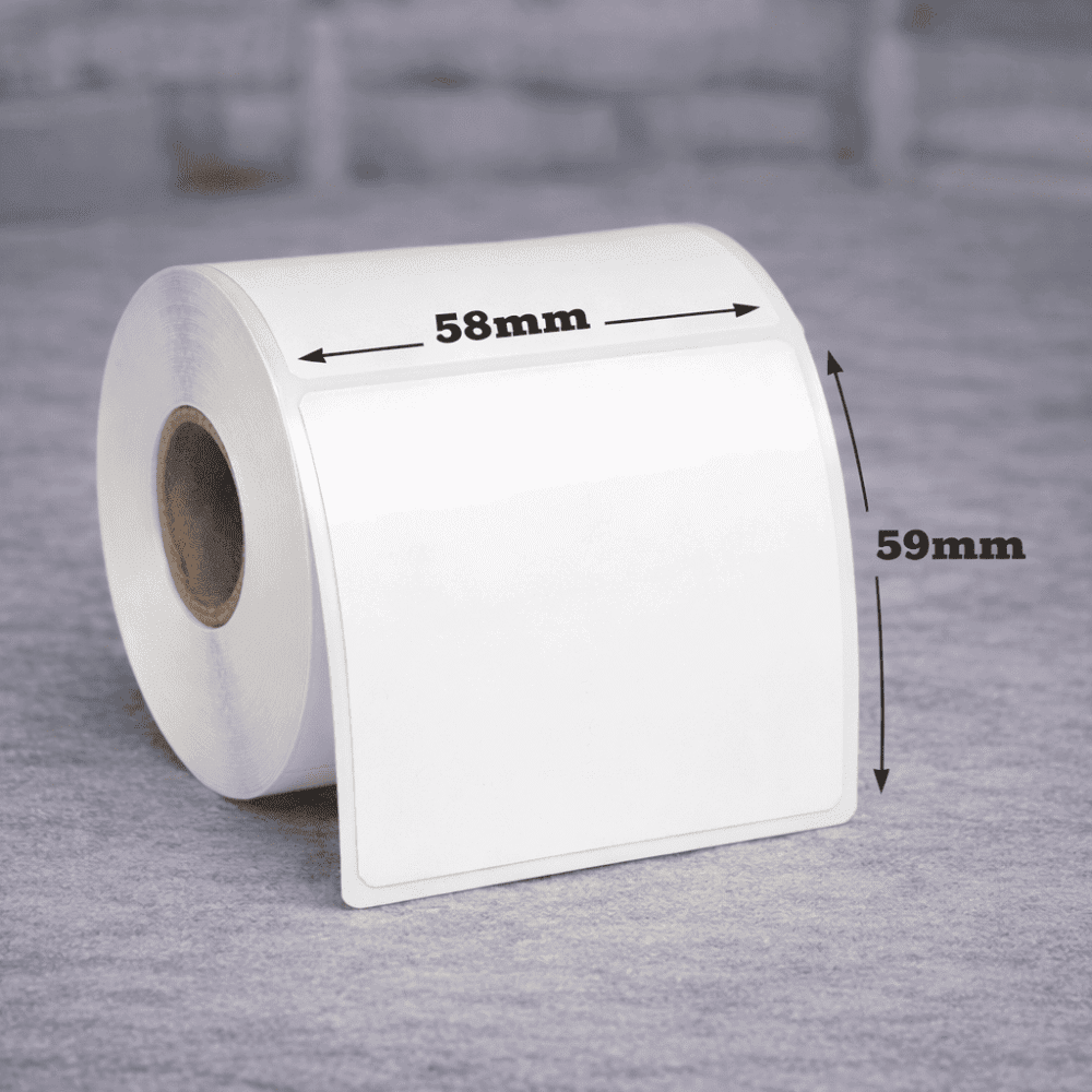 Polipropilēna uzlīmes 58 x 59mm (1200gab rullī) Polipropilēna uzlīmes 58 x 59mm (1200gab rullī)