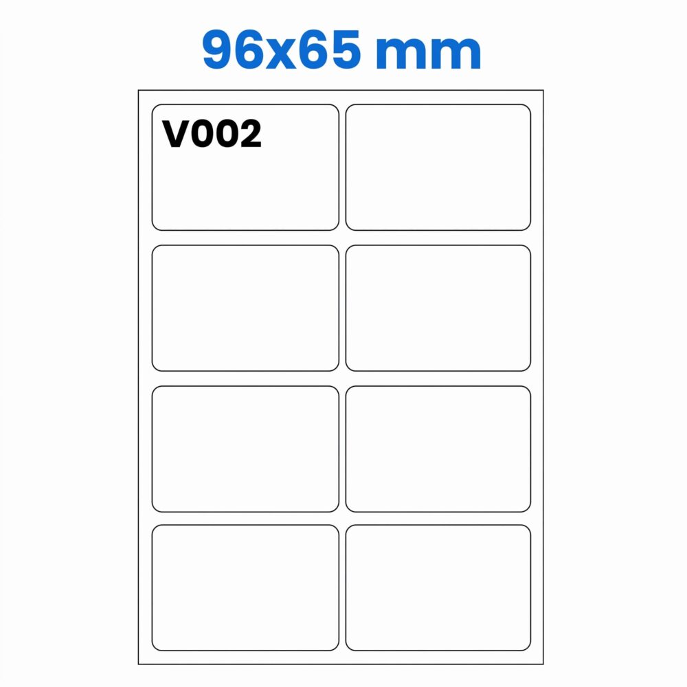 Lāzera etiķetes 96 x 65mm (V002) Lāzera etiķetes 96 x 65mm (V002)